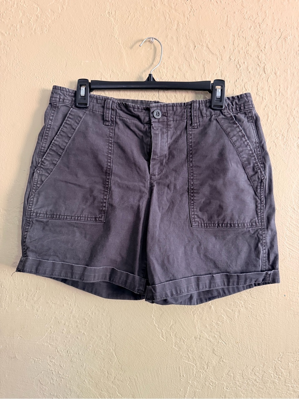 GAP Charcoal Gray Cotton Utility Shorts